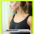 Moisture-wicking Black Hot Yoga Clothes , Trendy Sexy Women Fitness Yoga Bra